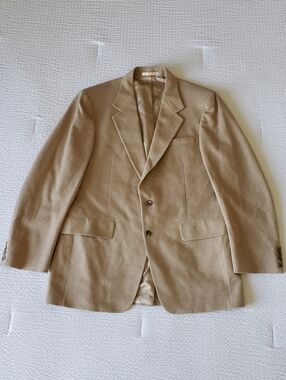 NWOT! Goldwater Executive Shop Men's 100% Cashmere Blazer (42R) Tan {USA Made}